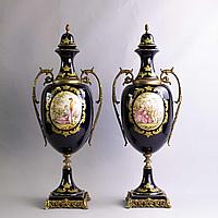 Парные вазы в дворцовом стиле Франция. Середина ХХ века