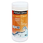 F130001 "FAVORIT OFFICE" Screen Clean, влажные салфетки для экранов LCD TFT, туба 100 салфеток /