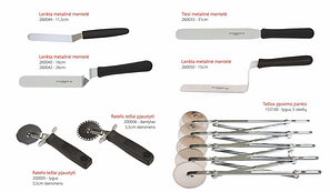 Ножи, ролики для нарезки теста, щетки, спреи и др.