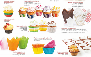 Формы для выпечки, силиконизированная бумага, кондитерские пакеты