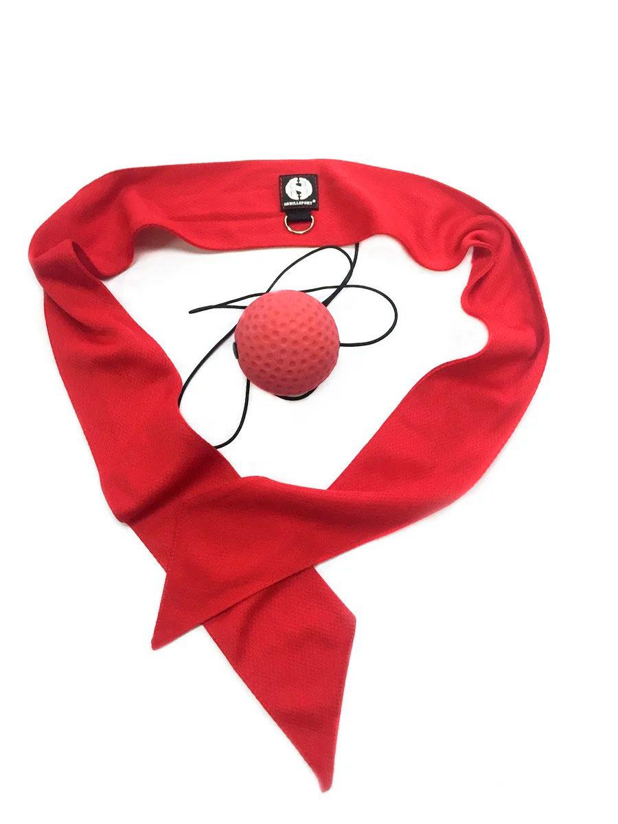 Мяч для бокса с красной повязкой