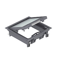 Лючок GES4-2U (универсальный) 6xModul45 (полиамид, серый). Тип: GES4-2U10T 7011. Бренд ОБО Беттерманн, OBO