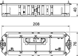 Монтажная коробка UT4 для установки в лючок с накладкой для 4xModul45 (полиамид, черный). Тип: UT4 45 4. Бренд, фото 2