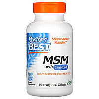 МСМ( MSM) органикалық күкірт (метилсульфонилметан), 1500 мг, 120 табл, Doctor's Best