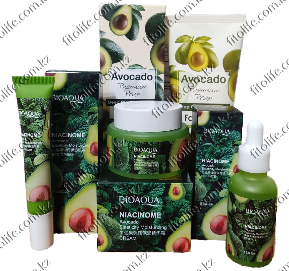 Набор для ухода за кожей лица 4в1 с экстрактом авокадо BioAqua