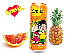 LOVE is Газ напиток Ананас - Апельсин (Оранжевый) 330ml /12шт-упак/