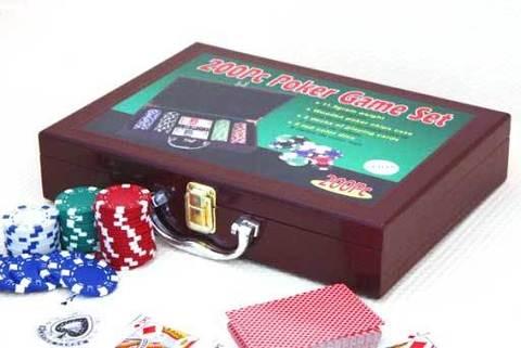 Набор для игры в покер в деревянном кейсе «Poker Game Set» (100 фишек) - фото 4 - id-p71728016