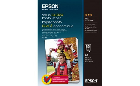 Epson C13S400036 Фотобумага A4, Value Glossy Photo Paper A4 50 листов