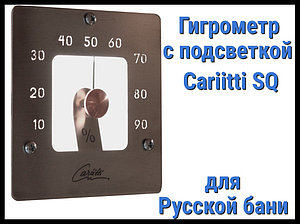 Гигрометр SQ для русской бани Cariitti (Нерж. сталь, требуется 1 оптоволокно D=2-4 мм)
