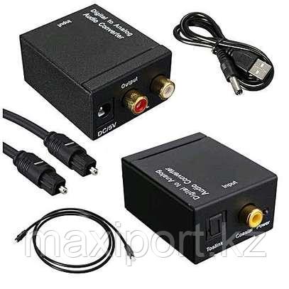 Аудио адаптер (Конвертер) из Coaxial + S/PDIF в Analog RCA / Optical SPDIF Toslink Coaxial Digital to Analog R, фото 2