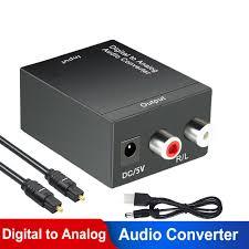 Аудио адаптер (Конвертер) из Coaxial + S/PDIF в Analog RCA / Optical SPDIF Toslink Coaxial Digital to Analog R