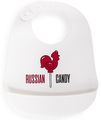 Нагрудник Happy Baby силиконовый Silicone Baby Bib White