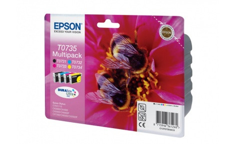 Epson C13T10554A10 Экономичный набор из четырех картриджей T0735 для Epson Stylus Office - фото 1 - id-p85158635