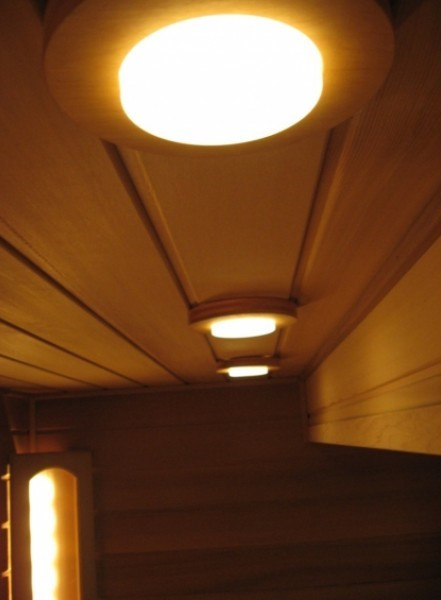 Потолочный светильник для финской сауны Cariitti SCA (Дерев. оправа, матовое стекло, без источника света) - фото 5 - id-p85158844