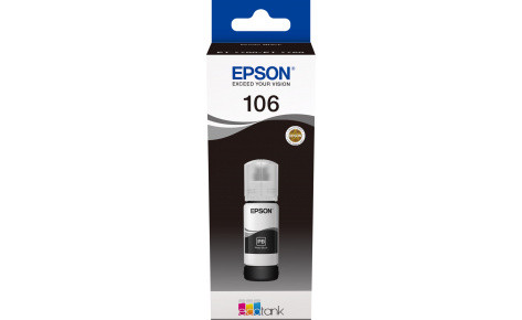 Epson C13T00R140 Чернила черные 106 EcoTank Photo BK Ink Bottle для Epson L7160 / L7180 - фото 1 - id-p85158981