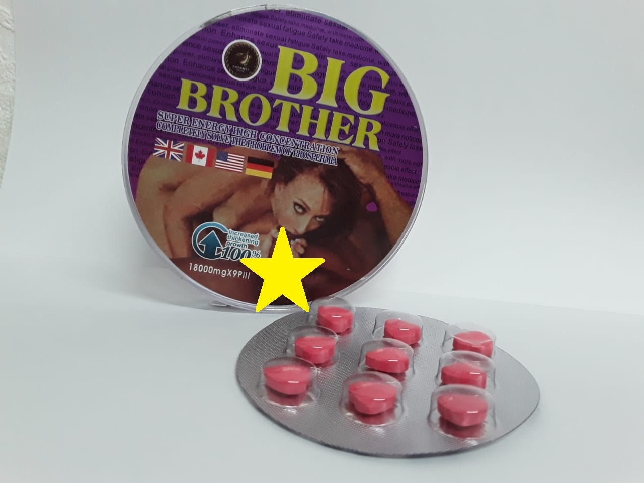 Big Brother Большой Брат средство для повышения потенции, блистер 18000мг *9 таблеток, 90гр