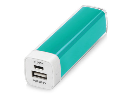 Портативное зарядное устройство Ангра, 2200 mAh, бирюзовый, фото 1