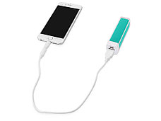 Портативное зарядное устройство Ангра, 2200 mAh, бирюзовый, фото 3