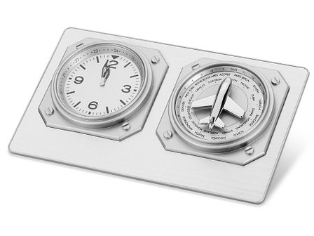 Часы настольные Часовой пояс, серебристый (Р), фото 2