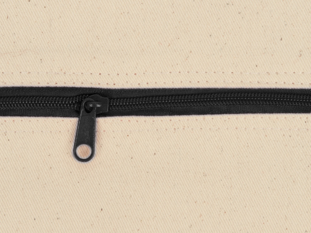 Рюкзак-мешок хлопковый Lark с цветной молнией, натуральный/черный - фото 6 - id-p85159562