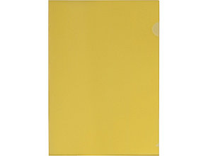 Папка-уголок прозрачный формата А4  0,18 мм, желтый глянцевый, фото 2
