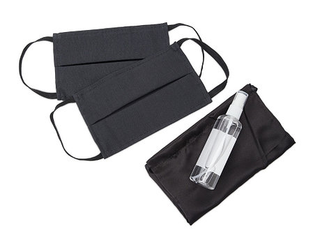 Набор средств индивидуальной защиты в сатиновом мешочке Protect Plus, черный, фото 2