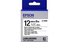 Epson C53S654023 Лента маркировочная LK4WBB Matte Pap Blk/Wht 12/9