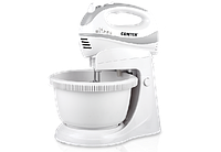 Миксер с чашей Centek CT-1106 (бел/сер) 320Вт, 3.5л, 5 скоростейтурбо, взбивание/замешивание