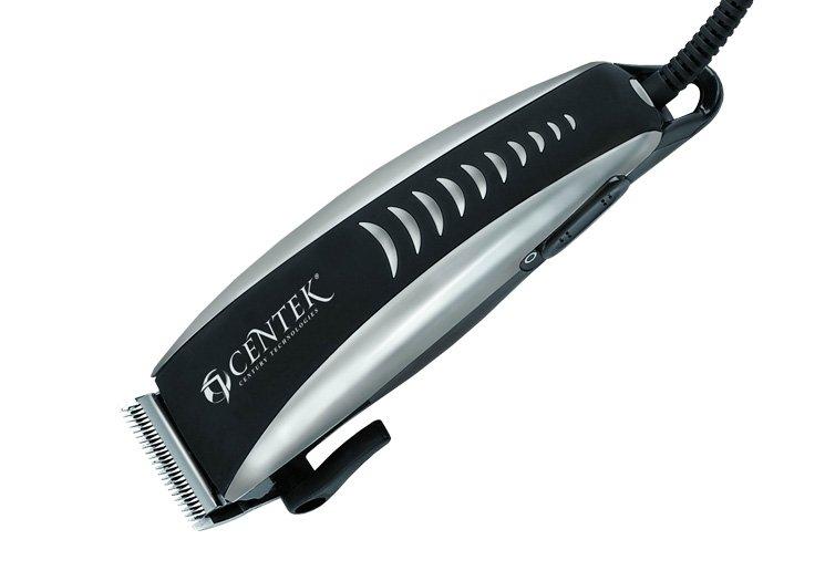 Машинка для стрижки Centek CT-2123 (черный/серебро) 10Вт, стальные лезвия, прорезиненный корпус