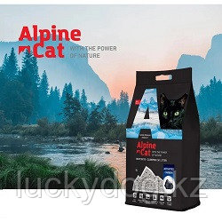 Alpine cat,комкующийся наполнитель с активированным углем,5 л. 4 кг