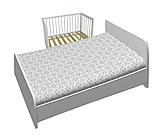 Кроватка детская приставная Фея 100 белый, фото 2