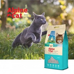 Alpine cat,комкующийся наполнитель без аромата,10 л. 8 кг