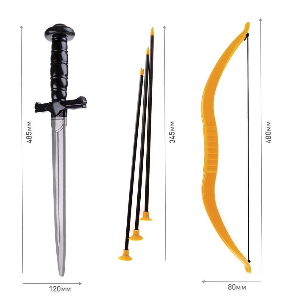 Набор оружия "Забияка" меч, лук, 3 стрелы - фото 2 - id-p85168334