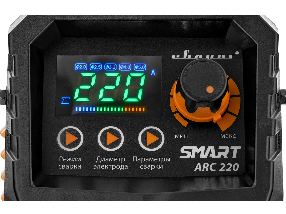 Инвертор сварочный ARC 220 "REAL SMART" (Z28403) - фото 3 - id-p84251739
