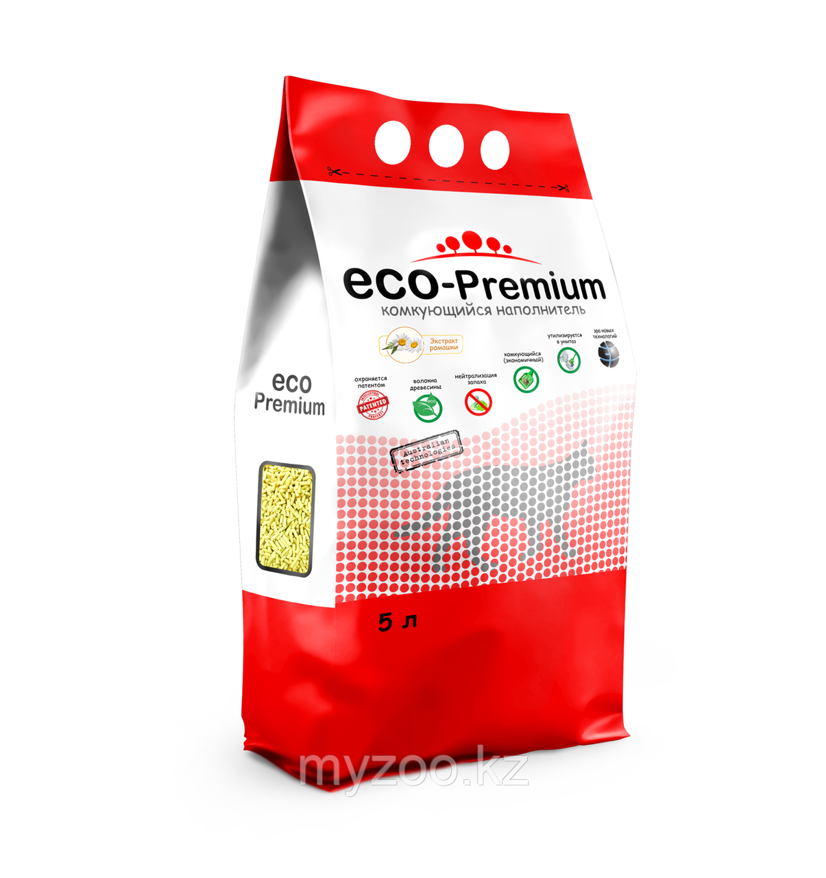 ECO-Premium Ромашка, 5 л |Эко-премиум комкующийся древесный наполнитель|