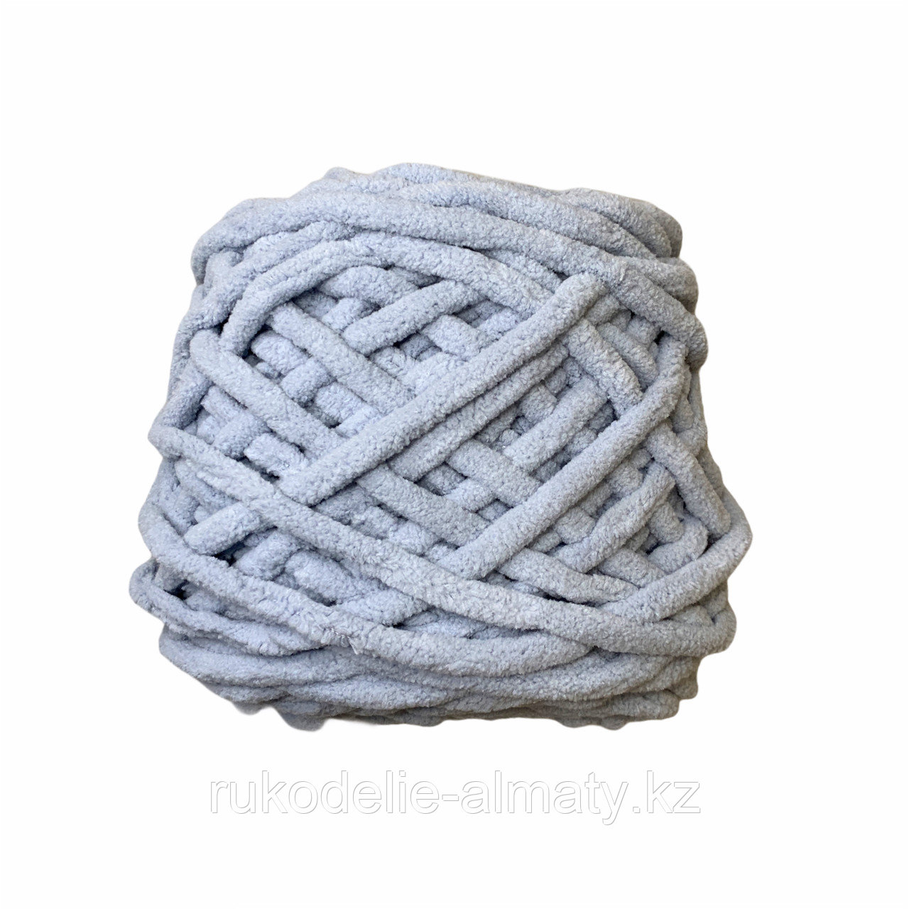 Велюровая пряжа для ручного вязания, толщиной 0,8 мм светло-серый - фото 1 - id-p85169255