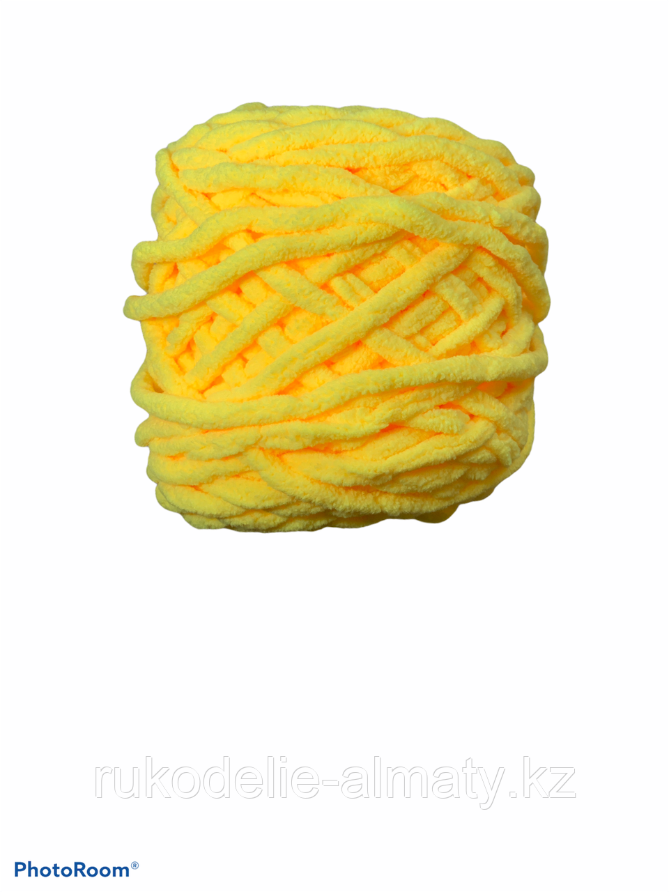 Велюровая пряжа для ручного вязания, толщиной 0,8 мм светло-желтый