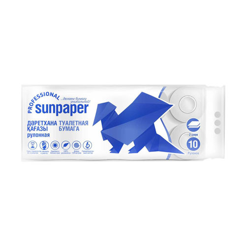 Туалетная бумага премиум Sunpaper Professional, 10 рулонов