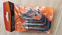 Набор ключей имбусовых HEX, SPARTA 112665 (1,5–10 мм, CrV, 10 шт, оксидированные, на кольце)