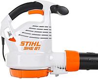 Всасывающий измельчитель STIHL SHE 81 (1,4 кВт | 650 м3/ч) электрический садовый пылесос и воздуходувка, фото 4