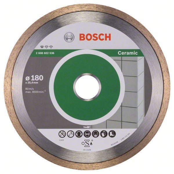Алмазный отрезной круг по керамике Bosch Standard for Ceramic 180x25.4x1.6x7 мм