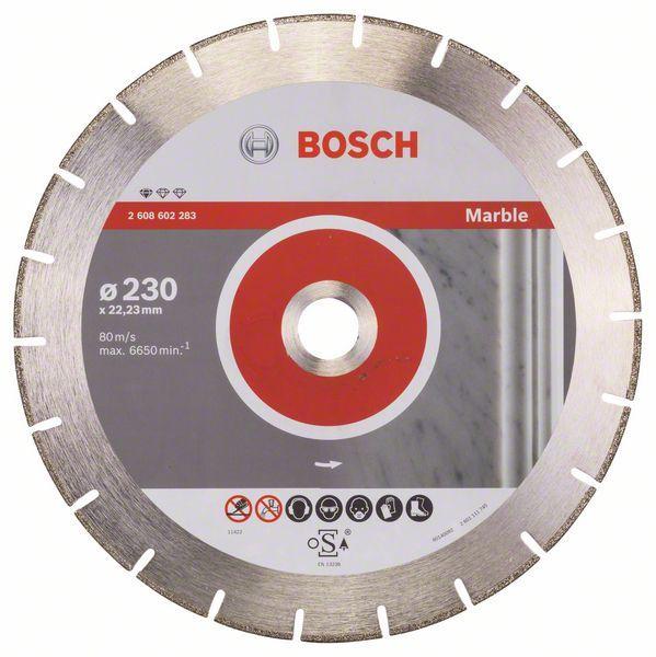 Алмазный отрезной круг по мрамору Bosch Standard for Marble 230x22.23x2.8x3 мм