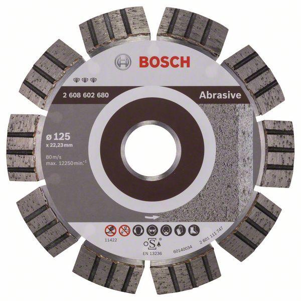 Алмазный отрезной круг по абразивным материалам Bosch Best for Abrasive 125x22.23x2.2x12 мм