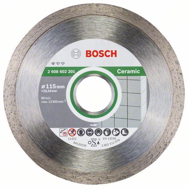 Алмазный отрезной круг по керамике Bosch Standard for Ceramic 115x22.23x1.6x7 мм, 10 шт