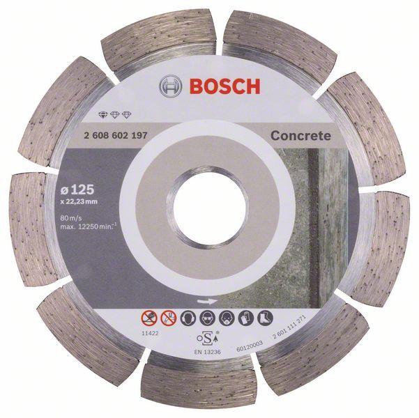 Алмазный отрезной круг по бетону Bosch Standard for Concrete 125x22.23x1.6x10 мм, 10 шт