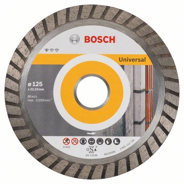 Алмазный отрезной круг универсальный Bosch Standard for Universal Turbo 125x22.23x2x10 мм, 10 шт