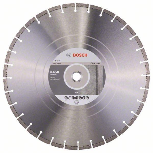 Алмазный отрезной круг по бетону Bosch Standard for Concrete 450x25.4x3.6x10 мм, фото 1