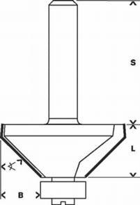 Фасочная фреза с шарикоподшипником Bosch Expert for Wood 8x44x61 мм - фото 3 - id-p85208319