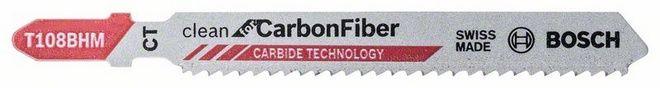 Пилочка для лобзика Bosch Clean for CarbonFiber T 108 BHM, 3 шт