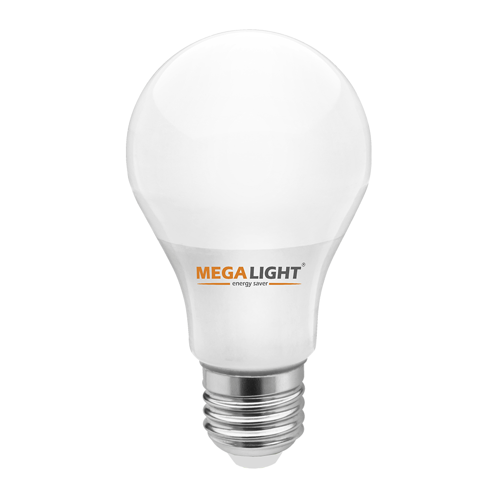 Лампа LED A60 "Standart" 10w 230v 6500K E27 MEGALIGHT (100)